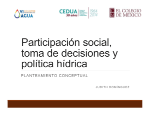 Participación social, toma de decisiones y política hídrica (PDF, 994 Kb)