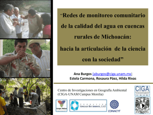 “Redes de monitoreo comunitario de la calidad del agua en cuencas rurales de Michoacán: hacia la articulación de la ciencia con la sociedad” (PDF, 1.5 KB)