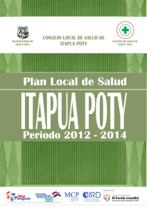 ITAPUA POTY Plan Local de Salud Periodo 2012 - 2014 CIRD