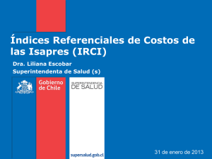 Ir a Presentación: Índices Referenciales de Costos de Isapres (IRCI)