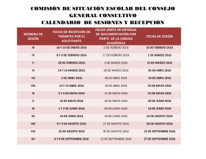 Calendario de Sesiones y Recepción la Comisión de Situación Escolar del Consejo General​​​