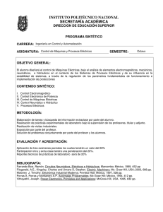Control de Máquinas y Procesos Eléctricos