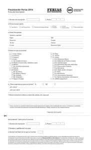 Fiscalización Ferias 2016 Ficha de Inscripción