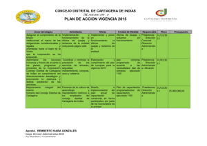 plan de accion Concejo Distrital de Cartagena 2015