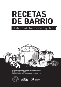RECETAS DE BARRIO Historias de la comida popular