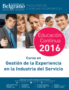 Curso Gestión de la Experiencia en la Industria del Servicio