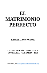 1961 Samael Aun Weor El Matrimonio Perfecto