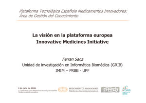 F.Sanz, "La visión en la Plataforma Europea..."