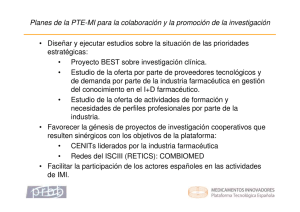 F. Sanz, "Planes estratégicos de la Plataforma Medicamentos Innovadores"