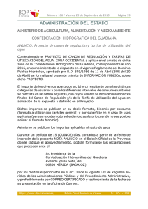 BOP ADMINISTRACIÓN DEL ESTADO MINISTERIO DE AgRICuLTuRA, ALIMENTACIÓN y MEDIO AMbIENTE