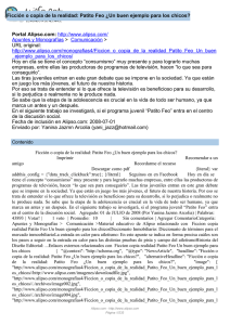 Ficción o copia de la realidad: Patito Feo ¿Un buen... Portal Alipso.com:  Apuntes y Monografías
