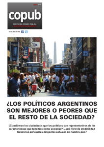 ¿LOS POLÍTICOS ARGENTINOS SON MEJORES O PEORES QUE EL RESTO DE LA SOCIEDAD?
