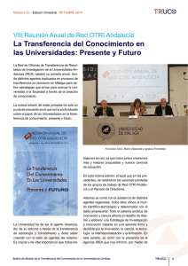 La Transferencia del Conocimiento en las Universidades: Presente y Futuro