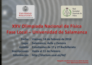 Fecha Viernes, 14 de Febrero de 2014 Lugar Salamanca, Ávila y Zamora