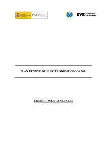 Plan Renove electrodomésticos 2011