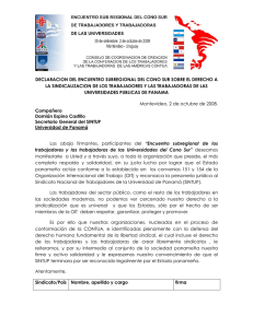 Declaraci n del Encuentro sobre Panam