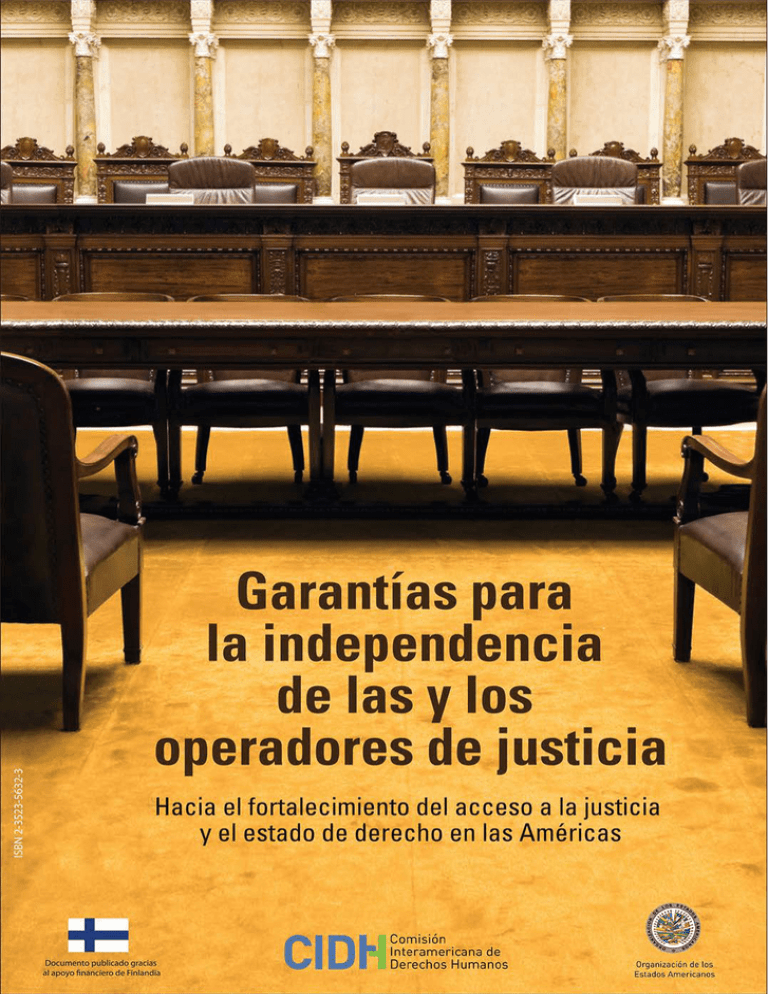 Garant As Para La Independencia De Las Y Los Operadores De Justicia