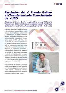 Resolución del 1º Premio Galileo a la Transferencia del Conocimiento
