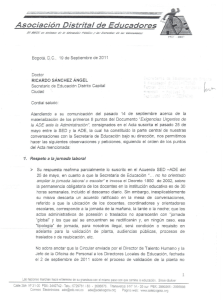 Carta de respuesta de la ADE a la SED del 19 de septiembre de 2011 en PDF.