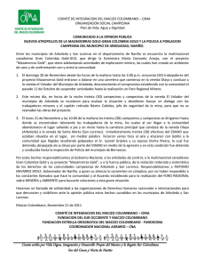COMITÉ DE INTEGRACION DEL MACIZO COLOMBIANO – CIMA ORGANIZACIÓN SOCIAL CAMPESINA