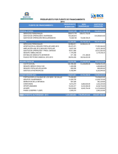 Presupuesto por fuente de financiamiento 2013