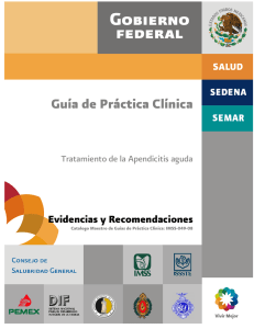 Guía de Práctica Clínica  Evidencias y Recomendaciones Tratamiento de la Apendicitis aguda