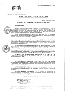 RESOLUCIÓN DE ALCALDÍA Nº 180-2016-MPH