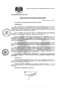 RESOLUCIÓN  DE  ALCALDÍA N° 0445-2012-MPH 9rf.unicivalUfaá &lt;Provincia{ áe Jfuara{