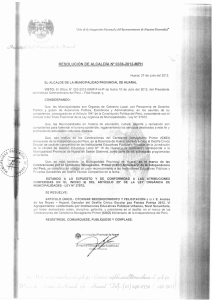 RESOLUCiÓN DE ALCALDíA N° 0336-2012-MPH