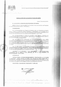 RESOLUCiÓN DE ALCALDíA N° 0335-2012-MPH