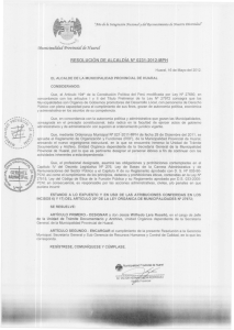 Huarai de RESOLUCiÓN DE ALCALDíA N° 0231-2012-MPH fa