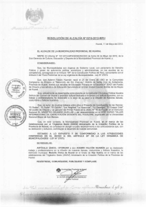 RESOLUCIÓN  DE  ALCALDÍA N°  0216-2012-MPH