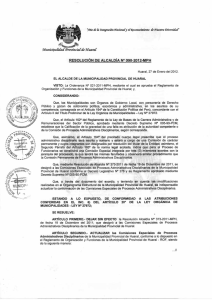 .. áe Provincia{ RESOLUCIÓN DE ALCALDÍA N° 090-2012-MPH