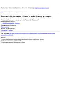Dossier 0 Migraciones: Lineas, orientaciones y acciones...