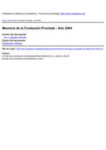 Memoria de la Fundación Proclade - Año 2004 )