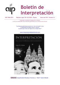 Boletín de Interpretación ISSN 1886-8274 Depósito Legal: GR-1361/2002 – España.