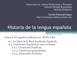 historia lengua espanola tema 6cr