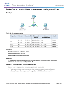 Packet Tracer: resolución de problemas de routing entre VLAN (instrucciones)