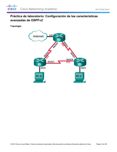 Práctica de laboratorio: Configuración de las características avanzadas de OSPFv2