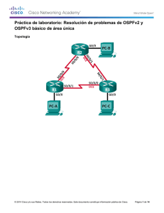 Práctica de laboratorio: Resolución de problemas de OSPFv2 y OSPFv3 básico de área única