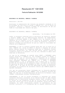Adecuación del contrato de concesión Conecta del 18-12-2009.