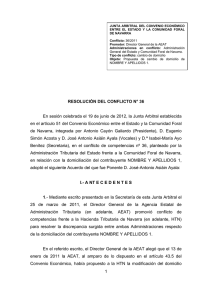 Resolución Junta Arbitral de Navarra 36-2011, de 19 de junio de 2012