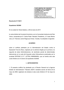 Resolución Junta Arbitral del País Vasco 07/2011, de 28 de marzo de 2011