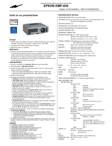 Especificaciones Técnicas EMP-830