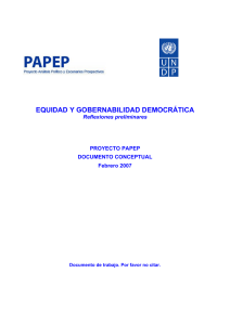 equidad y gobernabilidad democratica- documento conceptual febrero 2007