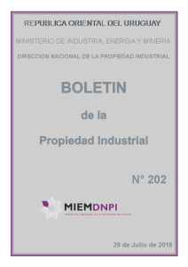 Boletín de la Propiedad Industrial N° 202