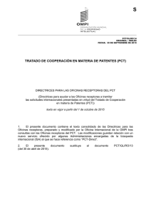S TRATADO DE COOPERACIÓN EN MATERIA DE PATENTES (PCT)