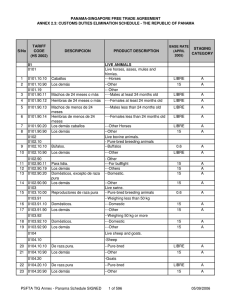 Annex 2.3: Panama's Customs Duties Elimination Schedule