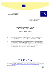 III Consejo de Asociaci n Chile-Uni n Europea