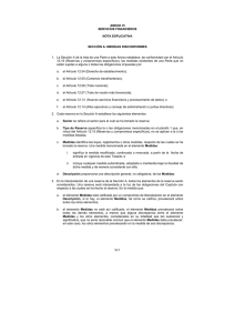 1.  La Sección A de la lista de una... 12.15 (Reservas y compromisos específicos), las medidas existentes de una... ANEXO VI